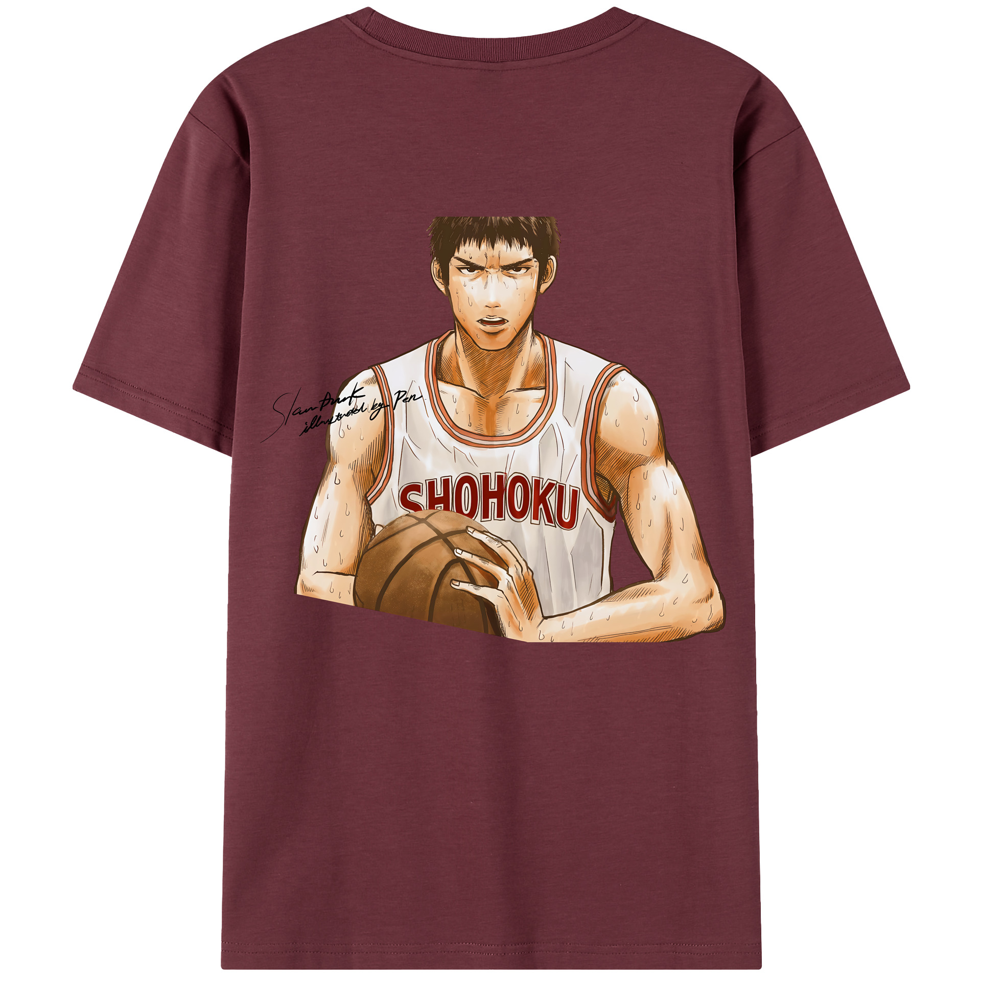 SLAM DUNK／スラムダンク 綿100％半袖Tシャツ（背面プリント）